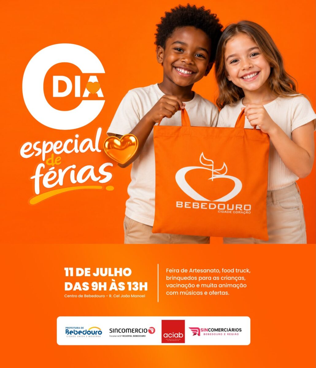 DIA C – ESPECIAL DE FÉRIAS – 11 DE JULHO NO COMÉRCIO CENTRAL DE BEBEDOURO